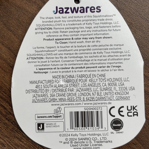 NWT SQUISHMALLOWS Sanrio Hello Kitty Plush CINNAMOROLL Clip On Key Chain Bag NEW - Picture 6 of 12